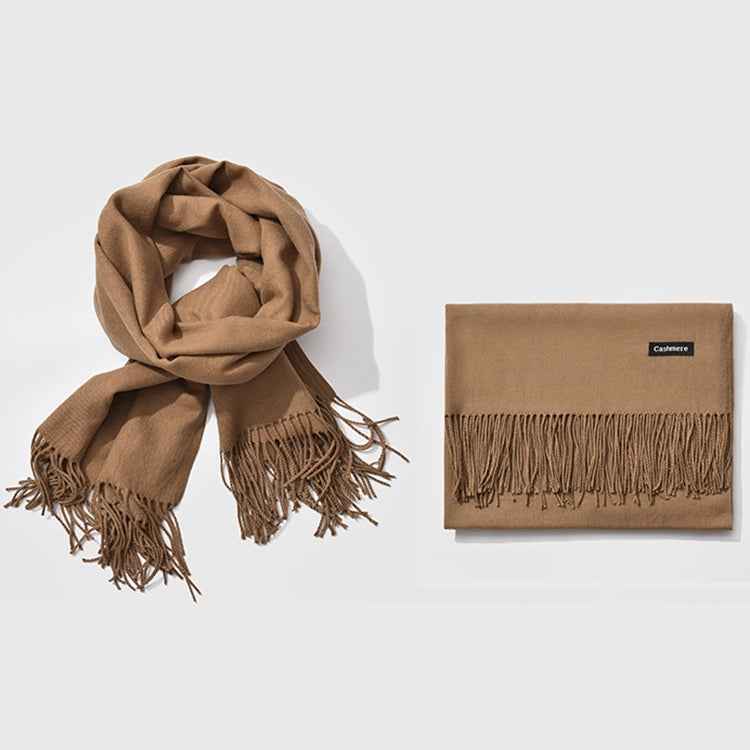 Autumn and Winter Season Classic Solid Color Imitation Cashmere Scarf, Size: 60 * 200cm