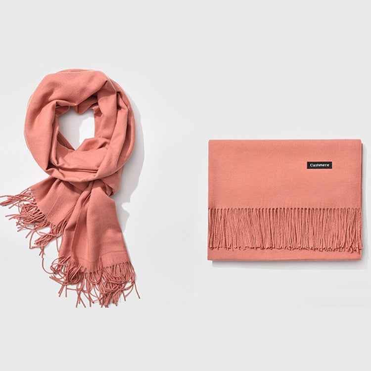 Autumn and Winter Season Classic Solid Color Imitation Cashmere Scarf, Size: 60 * 200cm