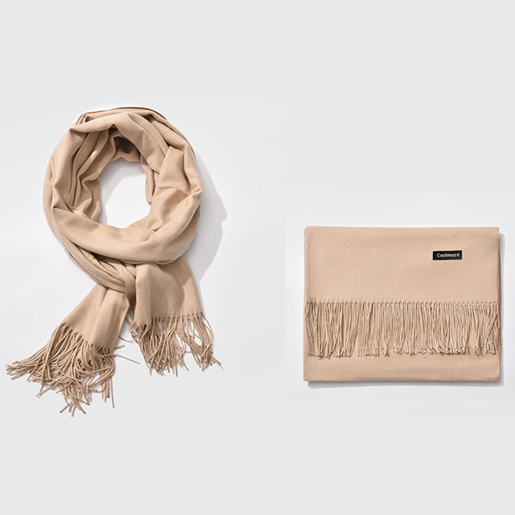 Autumn and Winter Season Classic Solid Color Imitation Cashmere Scarf, Size: 60 * 200cm