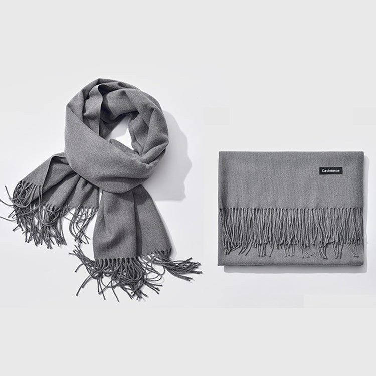 Autumn and Winter Season Classic Solid Color Imitation Cashmere Scarf, Size: 60 * 200cm