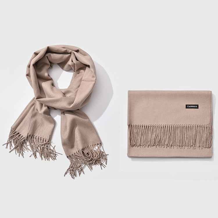 Autumn and Winter Season Classic Solid Color Imitation Cashmere Scarf, Size: 60 * 200cm