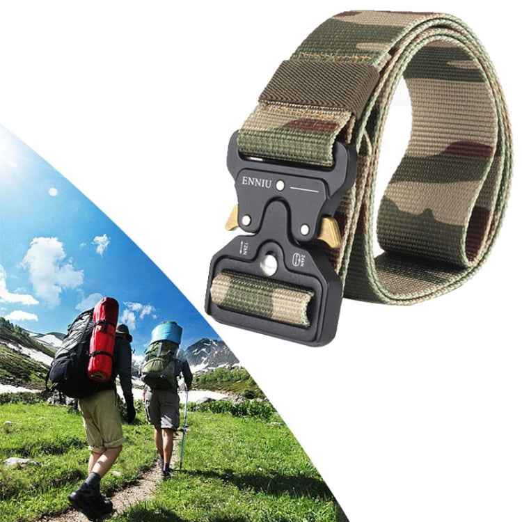 ENNIU 4.3cm Wide Outdoor Casual Nylon Belt Adjustable Multifunction Training Belts for Men