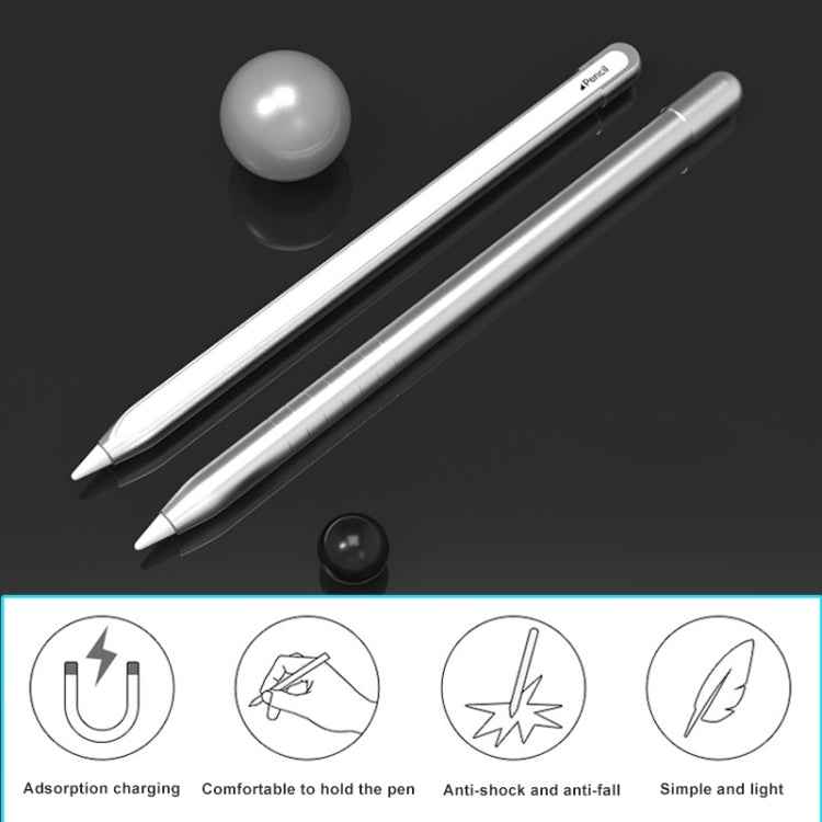 Metal Matte Non-slip Stylus Pen Protective Case for Apple Pencil 2