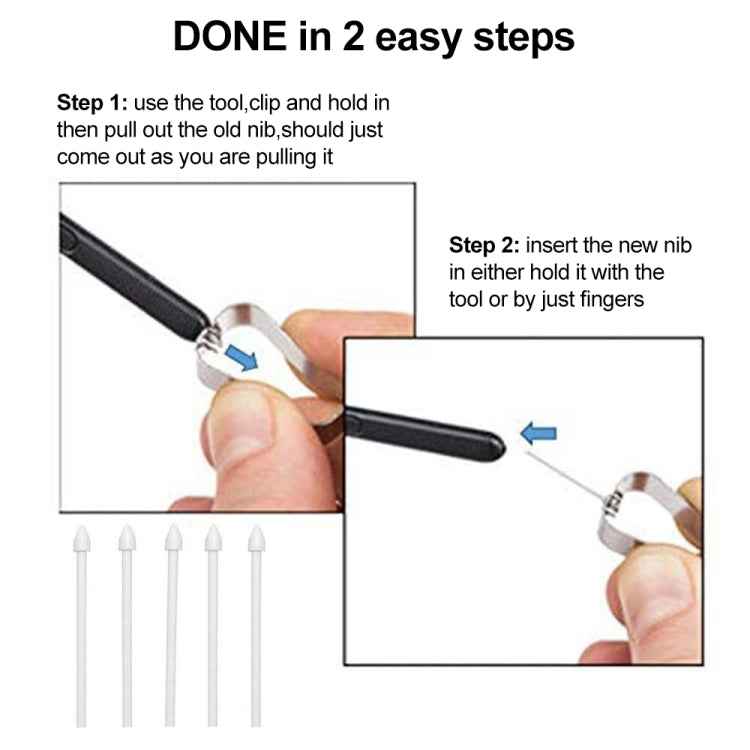6 in 1 Universal Stylus Pen Replacement Pencil Tips For Samsung Galaxy Tab S8 / S7 / S6 / Galaxy Note20 / Note10 / S23 Ultra / S22 Ultra