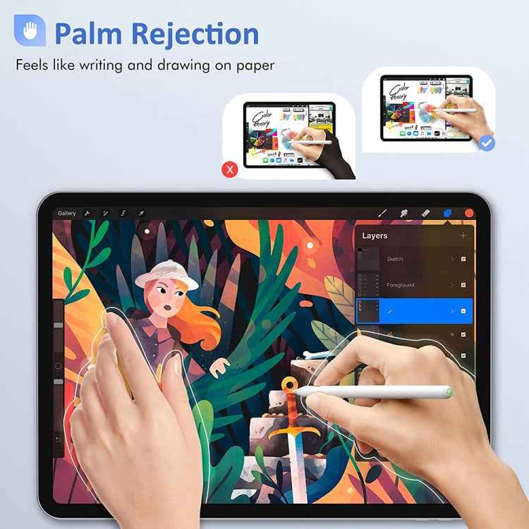Mutural P-980 Tilt Pressure Sensor Capacitive Stylus Pen with Palm Rejection for iPad after 2018