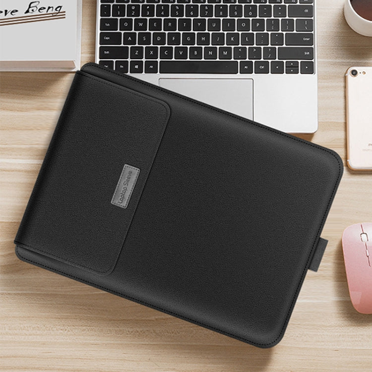 4 in 1 Universal Waterproof PU Leather Laptop Liner Bag with Handle & Stand & Pen Holder + 2 Winders + Mouse Bag + Charger Bag Set for 11/12 inch laptops, 11 / 12 inch, 11/12 inch