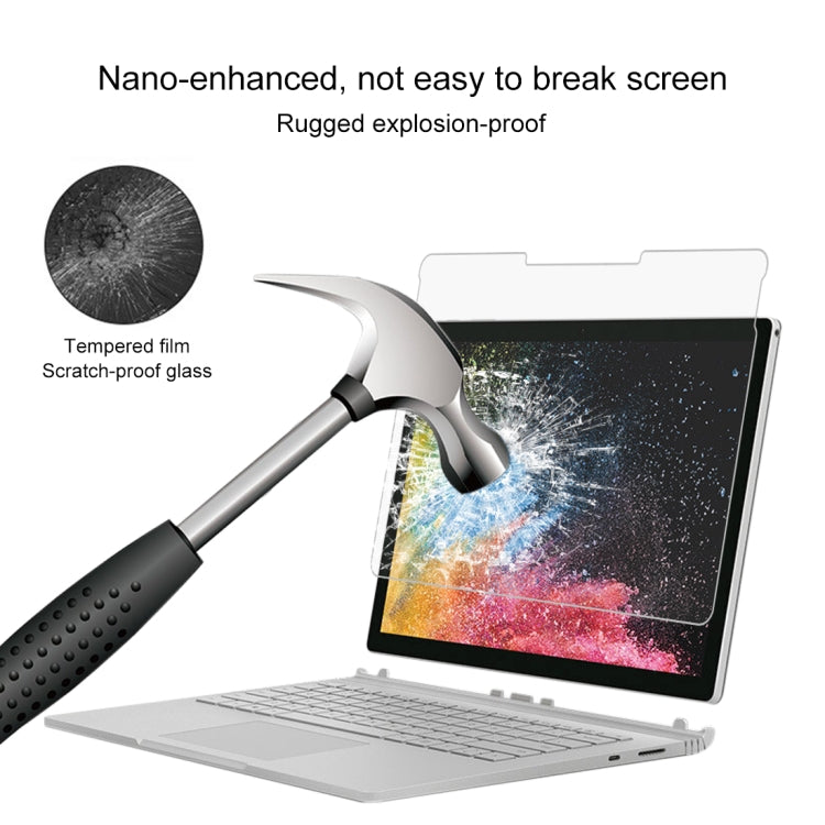 0.4mm 9H Surface Hardness Full Screen Tempered Glass Film for Microsoft Surface Book 2 13.5 inch, For Surface Book 2 13.5 inch