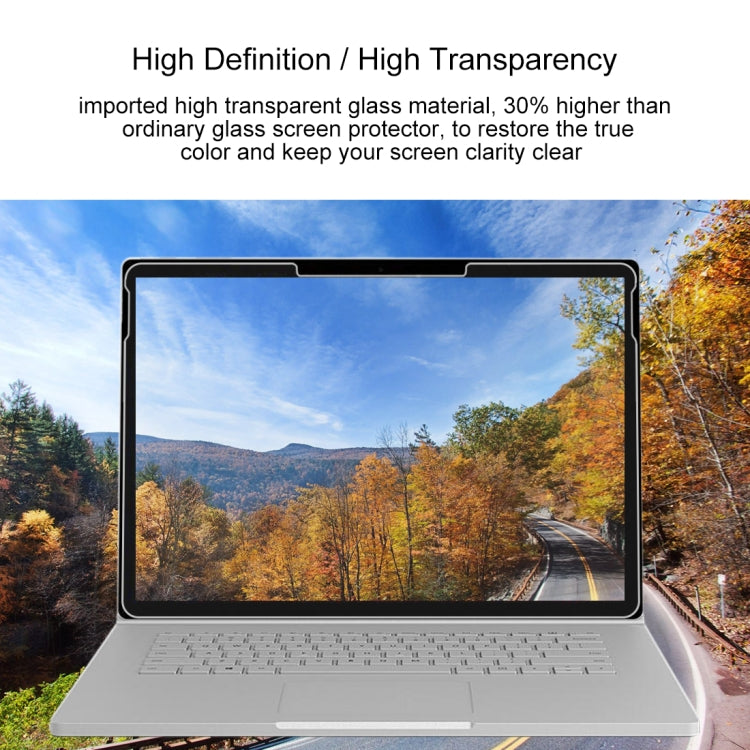 0.4mm 9H Surface Hardness Full Screen Tempered Glass Film for Microsoft Surface Book 2 13.5 inch, For Surface Book 2 13.5 inch