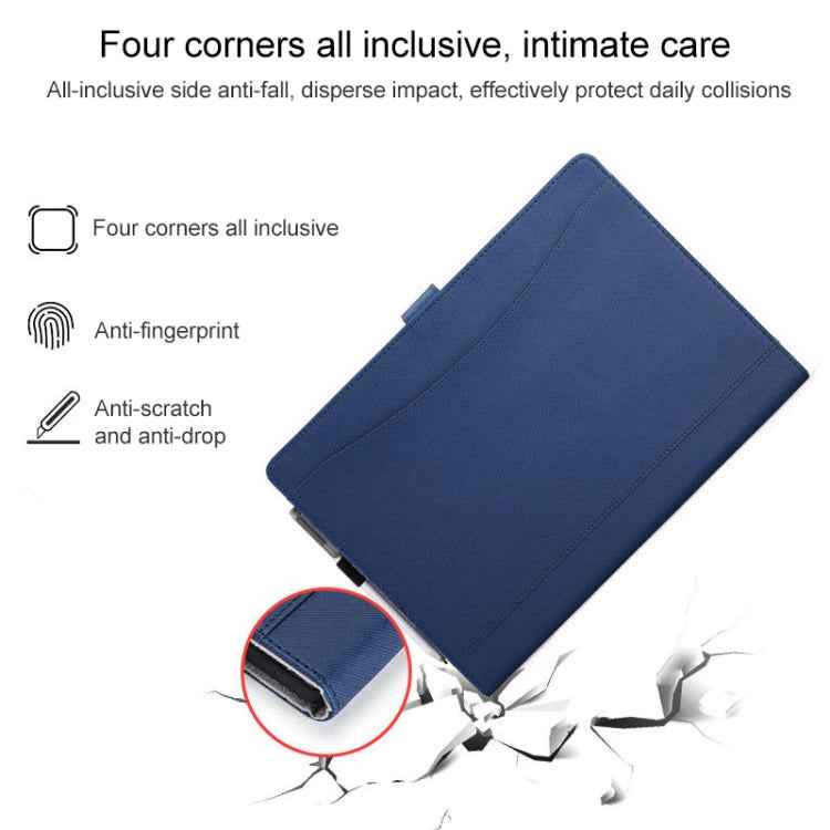 For Microsoft Surface Pro 7 / 7+ Microfiber Lambskin Texture Magnetic Horizontal Flip Leather Case with Pen Slot & Holder