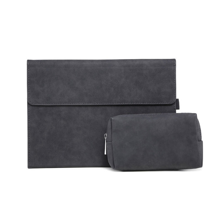 For Microsoft Surface Pro 7 / 7+ South African Sheepskin Magnetic Horizontal Flip Leather Case + Power Supply Bag with Pen Slot & Holder, Case + Power Supply Bag