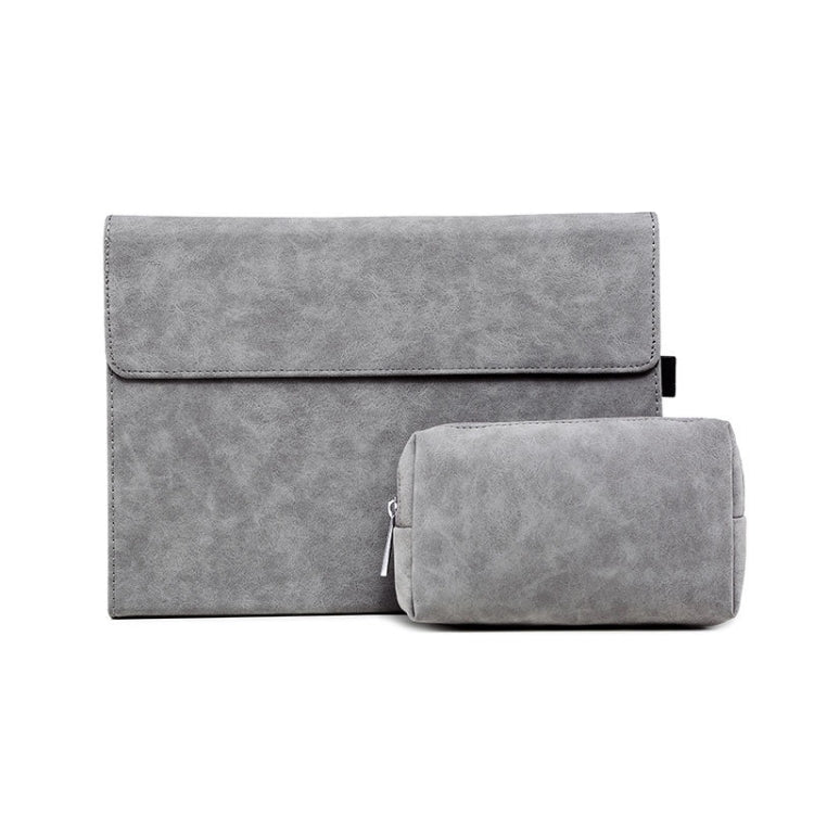 For Microsoft Surface Pro 7 / 7+ South African Sheepskin Magnetic Horizontal Flip Leather Case + Power Supply Bag with Pen Slot & Holder, Case + Power Supply Bag