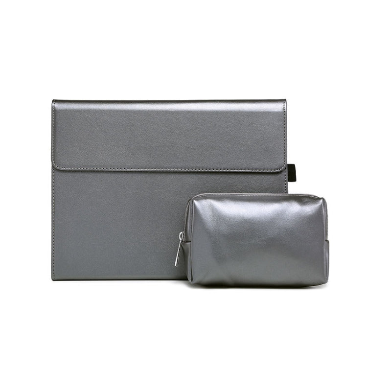 For Microsoft Surface Pro 7 / 7+ Microfiber Lambskin Texture Magnetic Horizontal Flip Leather Case + Power Supply Bag with Pen Slot & Holder, Case + Power Supply Bag