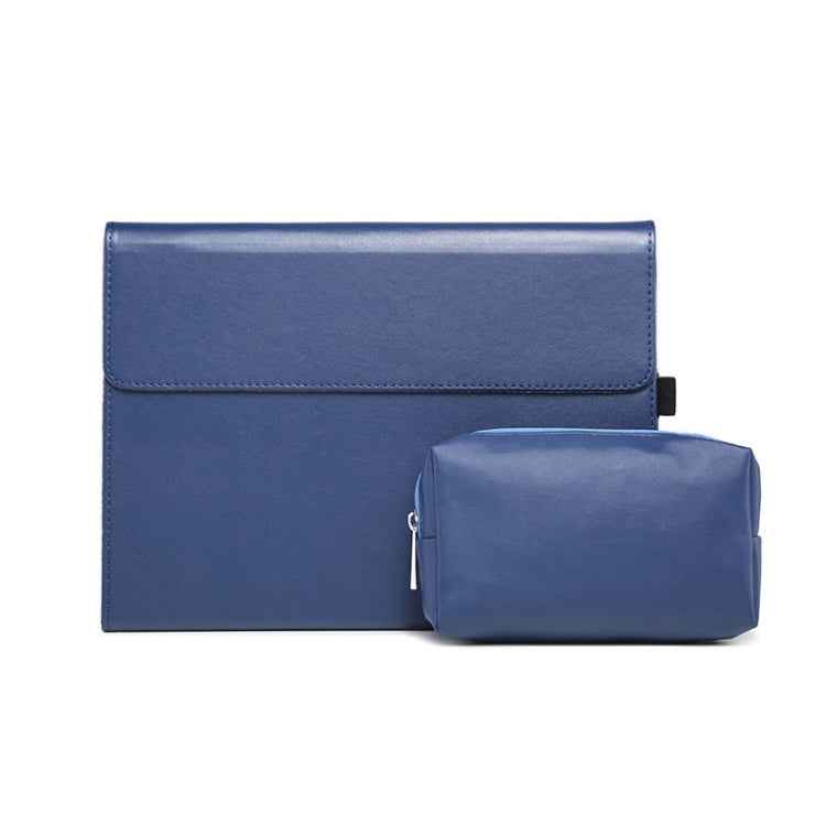For Microsoft Surface Pro 7 / 7+ Microfiber Lambskin Texture Magnetic Horizontal Flip Leather Case + Power Supply Bag with Pen Slot & Holder