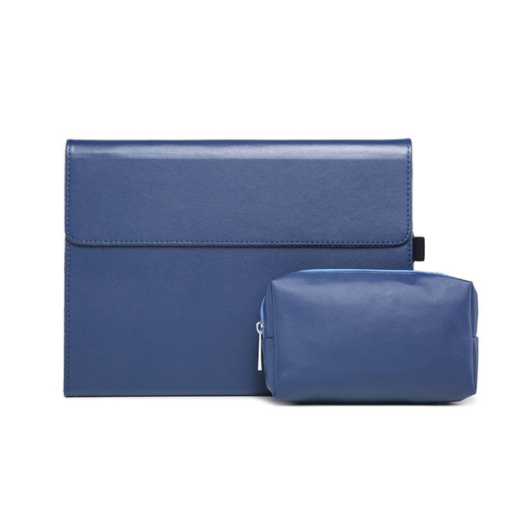 For Microsoft Surface Pro 7 / 7+ Microfiber Lambskin Texture Magnetic Horizontal Flip Leather Case + Power Supply Bag with Pen Slot & Holder, Case + Power Supply Bag