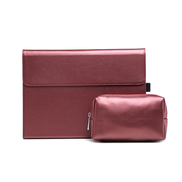 For Microsoft Surface Pro 7 / 7+ Microfiber Lambskin Texture Magnetic Horizontal Flip Leather Case + Power Supply Bag with Pen Slot & Holder, Case + Power Supply Bag