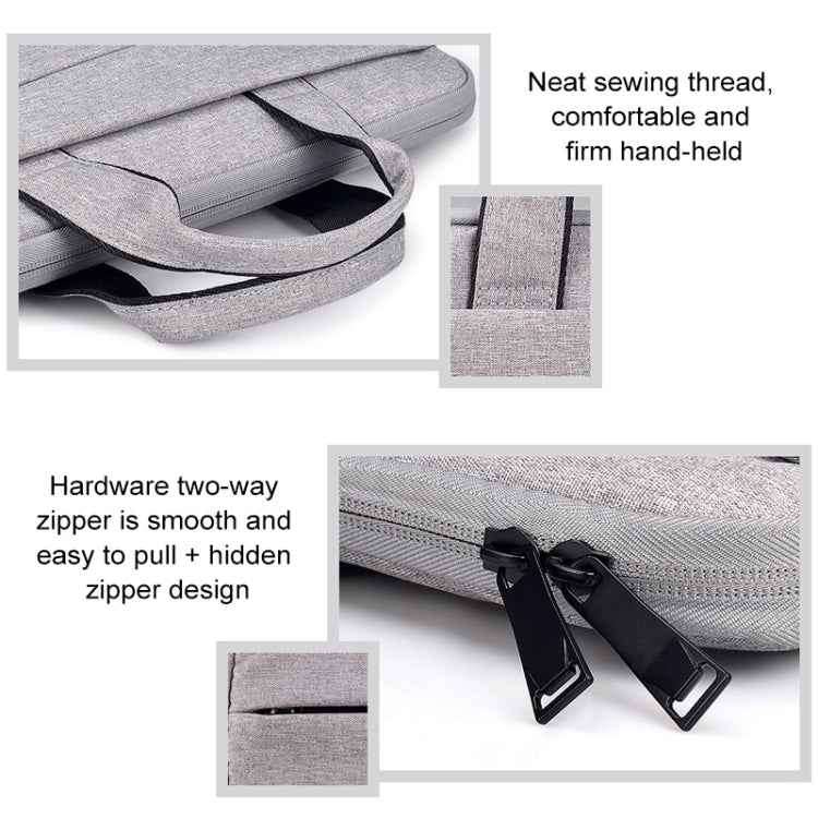 ST03S 14.1 inch Double Side Pockets Wearable Oxford Cloth Soft Handle Portable Laptop Tablet Bag