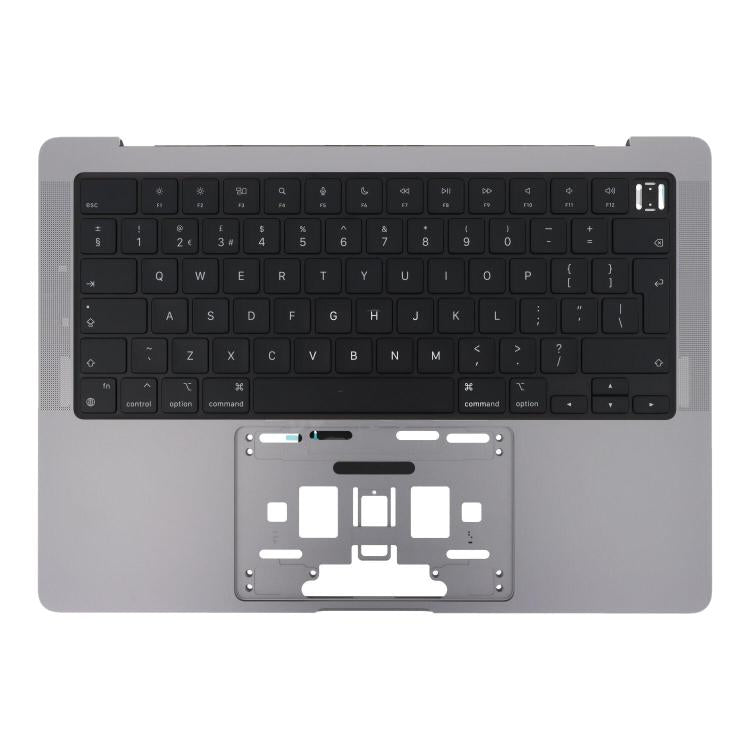 Para MacBook Pro de 14 pulgadas (2021, A2442/2023, A2779), versión con retroceso grande, teclado británico con carcasa C, A2442/2023, A2779, A2442 (2021)/A2779 (2023)