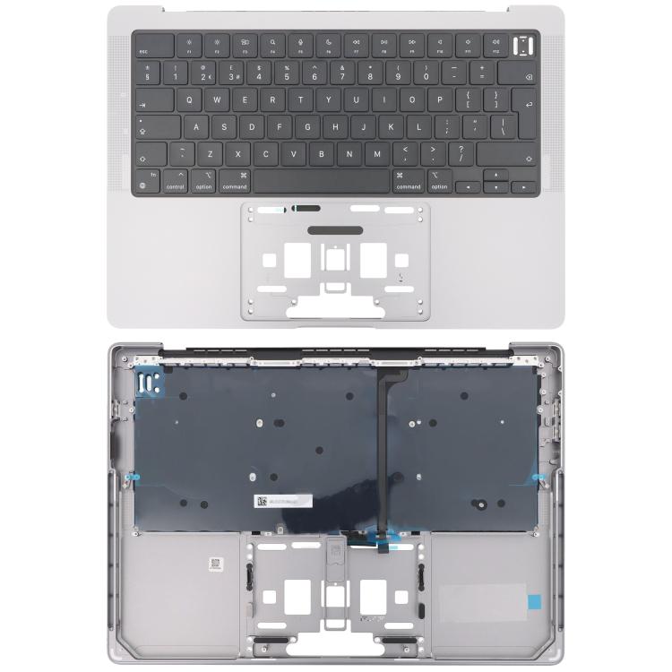Para MacBook Pro de 14 pulgadas (2021, A2442/2023, A2779), versión con retroceso grande, teclado británico con carcasa C, A2442/2023, A2779, A2442 (2021)/A2779 (2023)