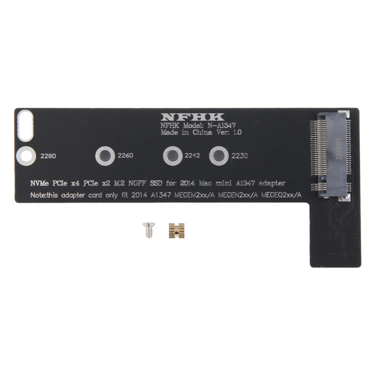 NVMe M.2 SSD to for Mac Mini 2014 Late A1347 A1347 MEGEN2 MEGEM2 MEGEQ2 Adapter Card, NVMe M.2 SSD For Mac Mini 2014