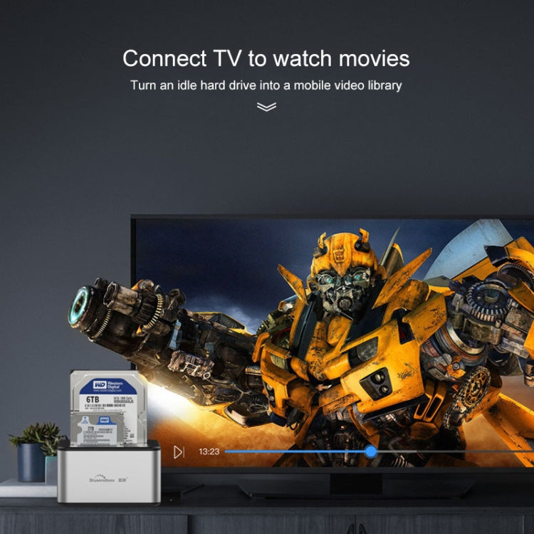 Blueendless 2.5 / 3.5 inch SATA USB 3.0 2 Bay Offline Copy Hard Drive Dock