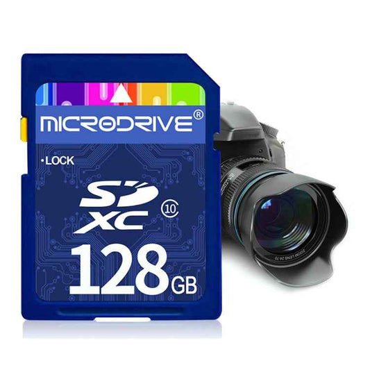 Microdrive 128GB High Speed Class 10 SD Memory Card for All Digital Devices with SD Card Slot