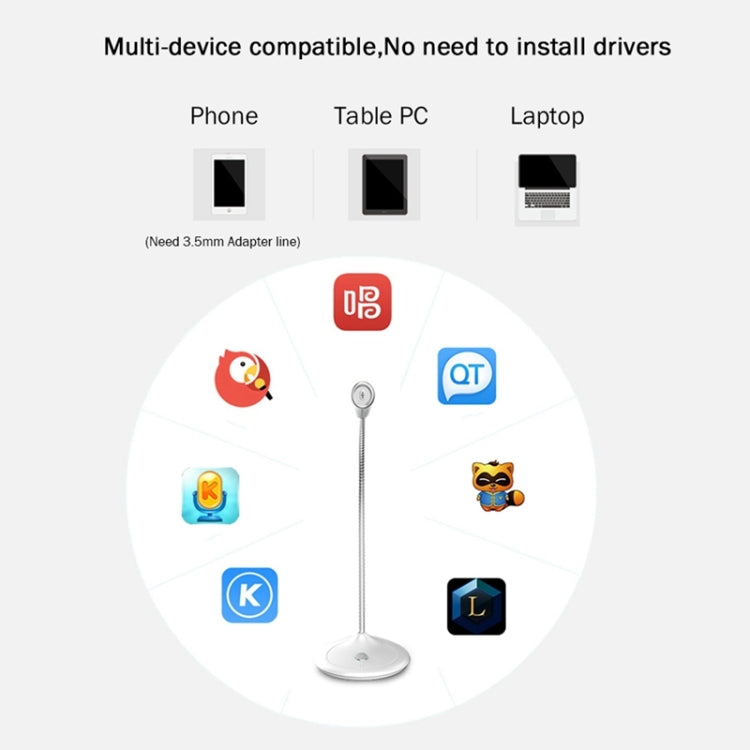 Compatible with PC / Mac for Live Broadcast, Show, KTV, etc., BK USB Port/White, BK USB Port/Black, BK USB Port/Red