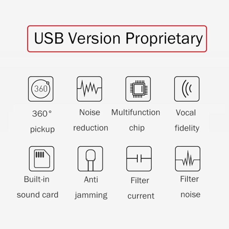 Compatible with PC / Mac for Live Broadcast, Show, KTV, etc., BK USB Port/White, BK USB Port/Black, BK USB Port/Red