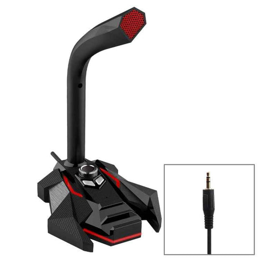 GK Desktop 3.5mm Wired Dual Mic Condenser Microphone, Compatible with PC / Mac for Live Broadcast, Show, KTV, etc.