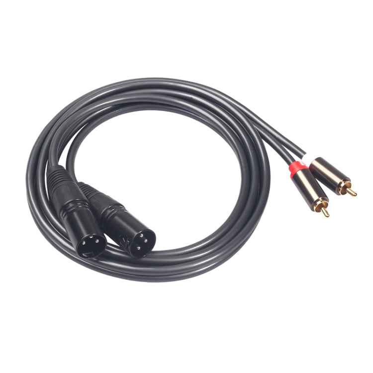 366119-15 2 RCA Male to 2 XLR 3 Pin Male Audio Cable, Length: 1.5m