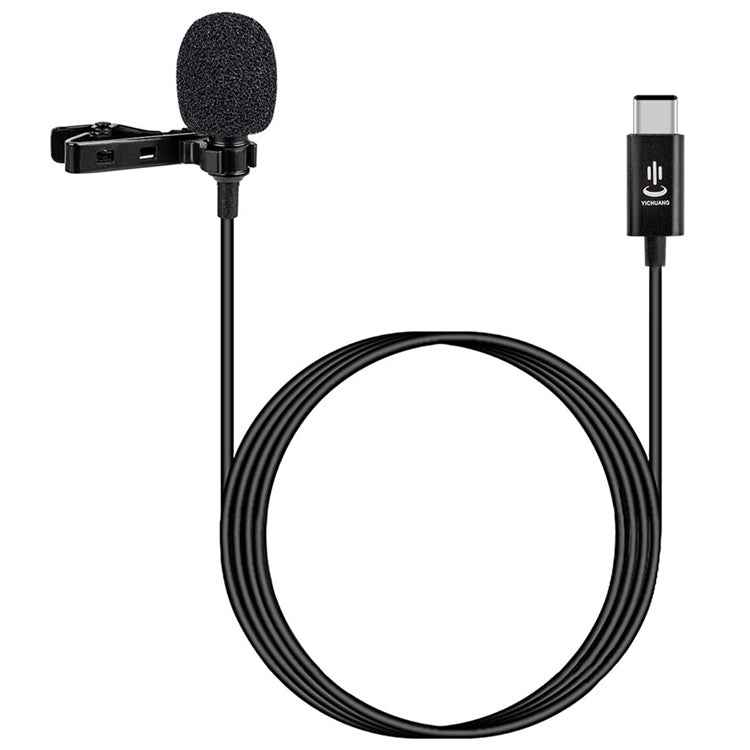 YICHUANG YC-LM10 USB-C / Type-C Intelligent Noise Reduction Condenser Lavalier Microphone, Cable Length: 1.5m
