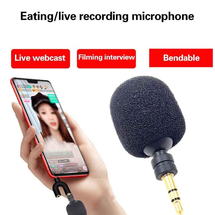 MK-5 4 Level Pin 3.5mm Gold Plated Plug Live Mobile Phone Tablet Laptop Mini Bend Microphone