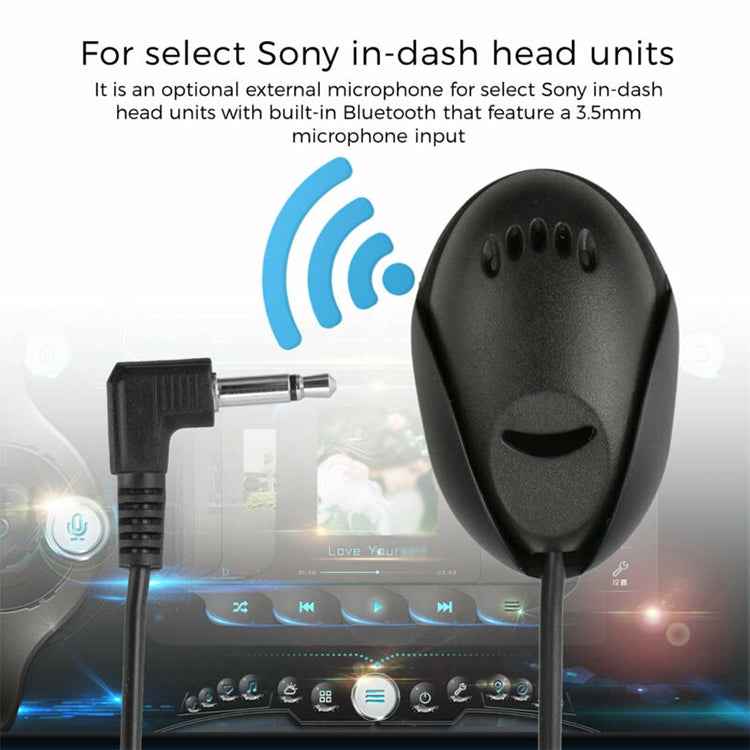 ZJ010MR Mono 2.5mm Angle Head Plug Car Navigation GPS Speaker External Paste Bluetooth Microphone, Length: 3m