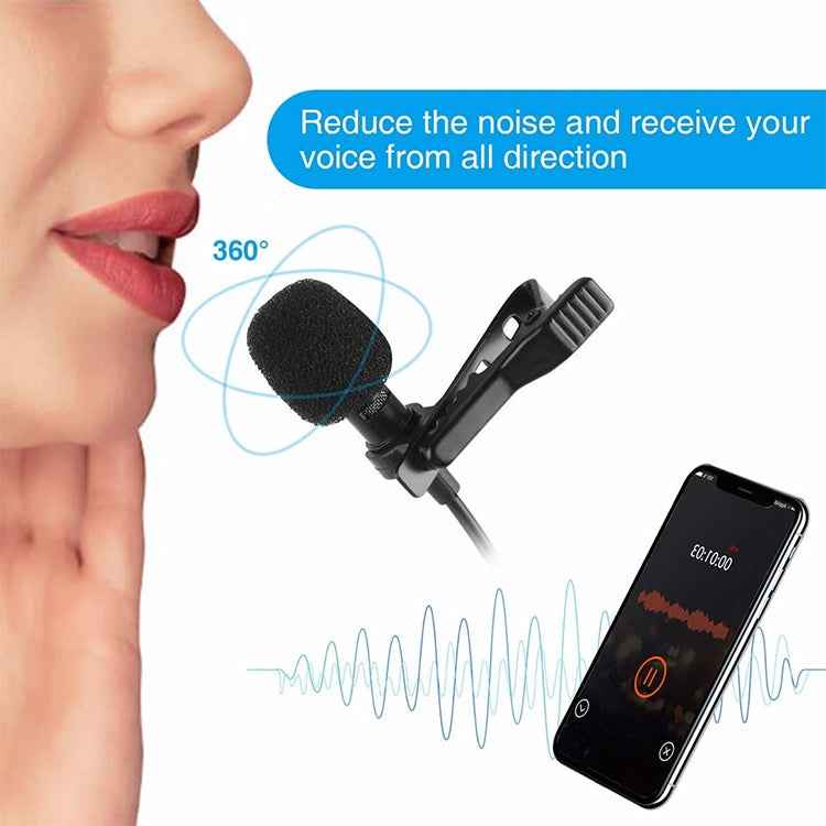 ZJ031MR Mono 2.5mm Straight Plug Tour Guide Megaphone Lavalier Wired Microphone, Length: 1.5m