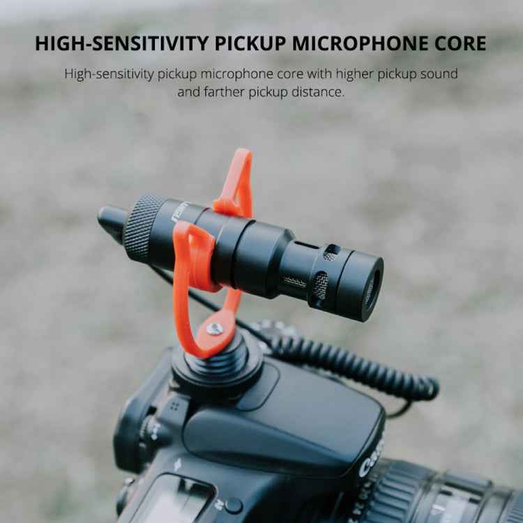 YELANGU MIC10 YLG9920A Professional Interview Condenser Video Shotgun Microphone with 3.5mm Audio Cable for DSLR & DV Camcorder