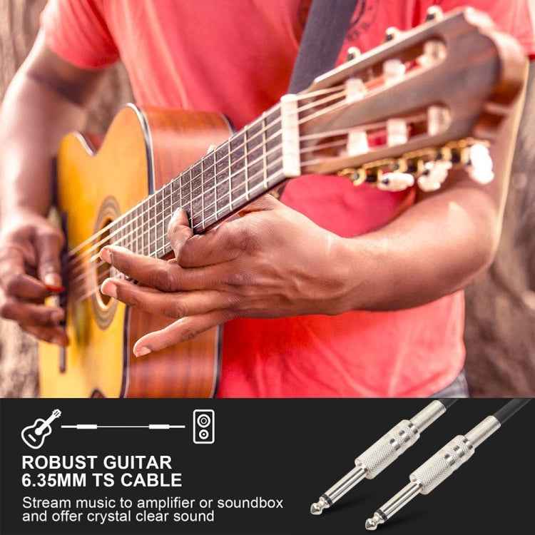 3m  1/4 inch (6.35mm) Male to Male Shielded Jack Mono Plugs Audio Patch Cable