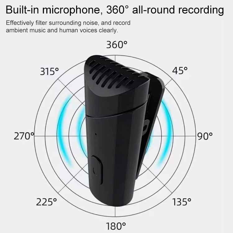 MY-M6 8 Pin Port Portable Smart Noise Reduction 2.4GHz Wireless Microphone with Clip