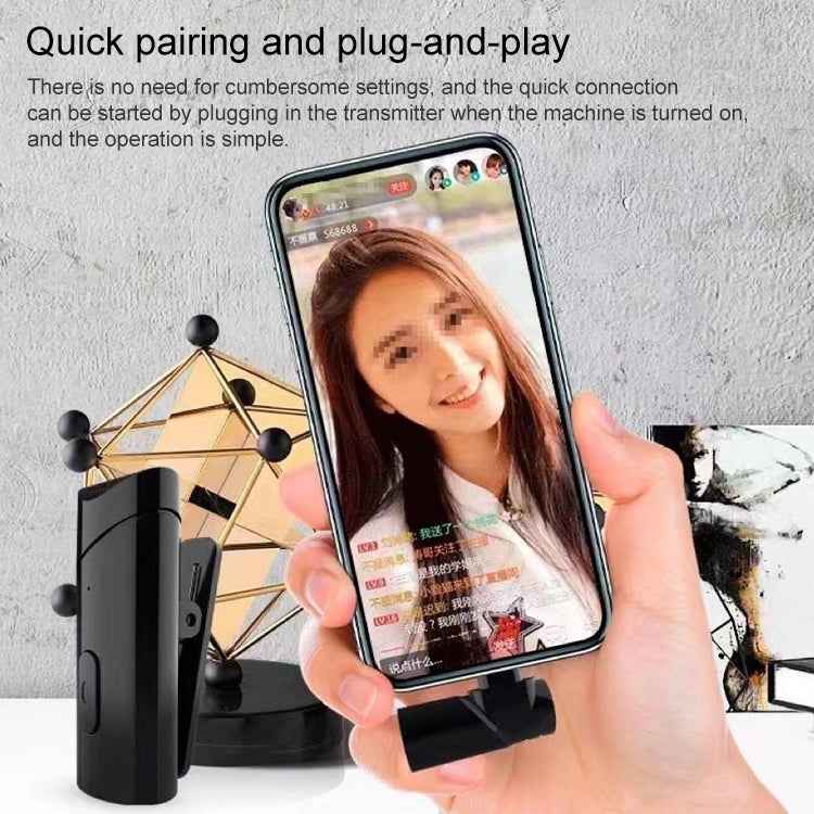 MY-M6 8 Pin Port Portable Smart Noise Reduction 2.4GHz Wireless Microphone with Clip