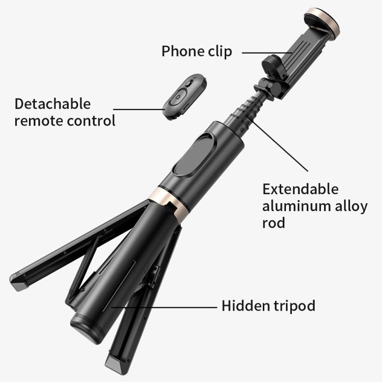Q12 Hidden Design Reinforced Bluetooth Remote Control Tripod Selfie Stick, Q12 (Black), Q12s (Pink), Q12 (White)