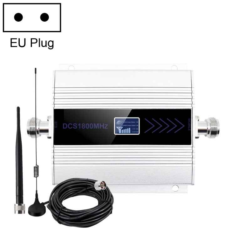 DCS-LTE 4G Phone Signal Repeater Booster, US Plug(Silver)