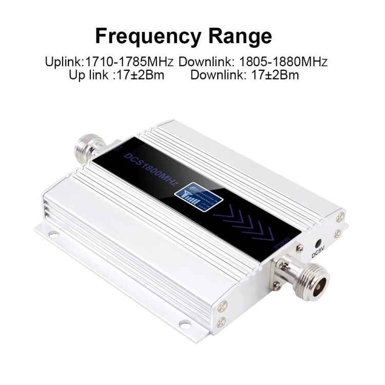 DCS-LTE 4G Phone Signal Repeater Booster, US Plug(Silver)