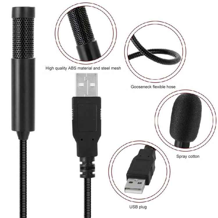 Yanmai SF-558 Mini Professional USB Studio Stereo Condenser Recording Microphone, Cable Length: 15cm