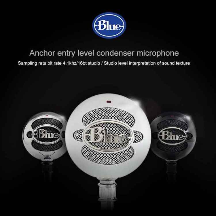 Logitech Blue Snowball-ice USB Condenser Anchor Recording Microphone