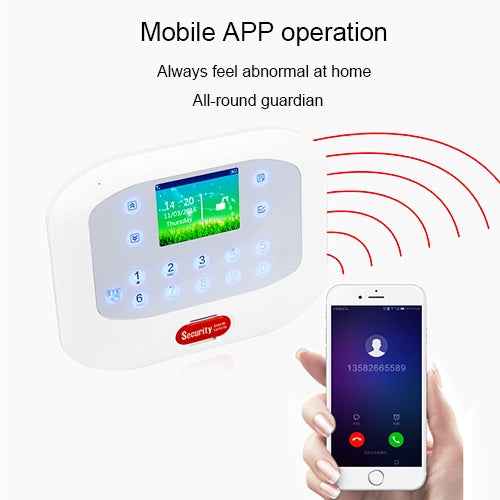 DY-GSM50A 8 in 1 Kit  315MHz / 433MHz Wireless GSM/PSTN Intelligent Anti-Burglar Alarm System, Touch Panel LCD Screen