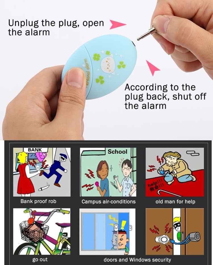 Mini Safe Football Loud Personal Alarm with Anti-Rape for Girl and Kids, 120Db Alarm