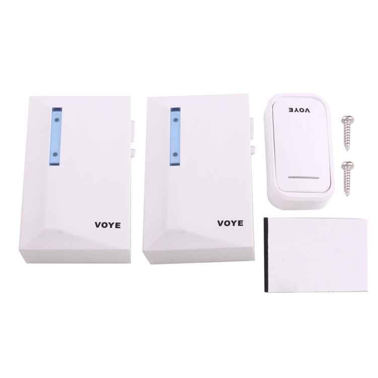 VOYE V015F2 Wireless Smart Music Home Doorbell with Dual Receiver, Remote Control Distance: 120m (Open Air)
