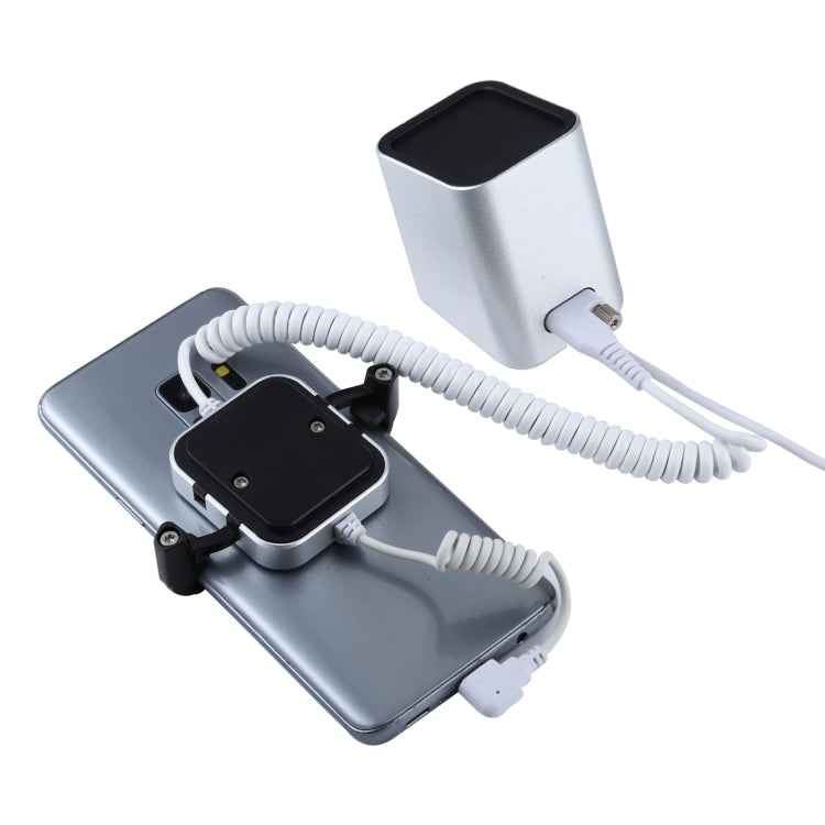 Aluminum Shell Square-column Anti-theft Alarm Stand Security System Burglar Alarm / Anti-theft Alarm Display Holder for Mobile Phones with Type-C / USB-C Port