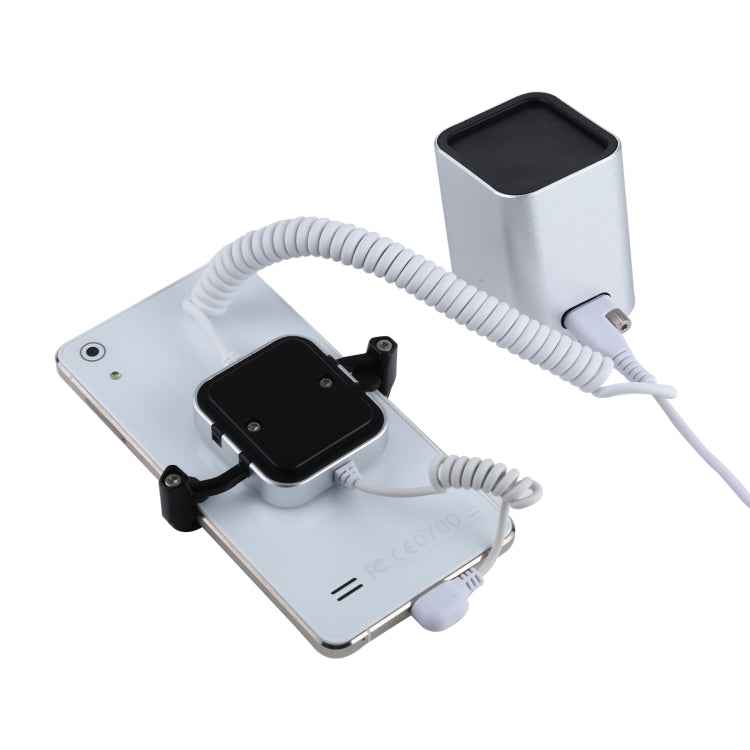 Aluminum Shell Square-column Anti-theft Alarm Stand Security System Burglar Alarm / Anti-theft Alarm Display Holder for Samsung / Huawei / Xiaomi / OPPO / vivo / LG with Micro-USB Port