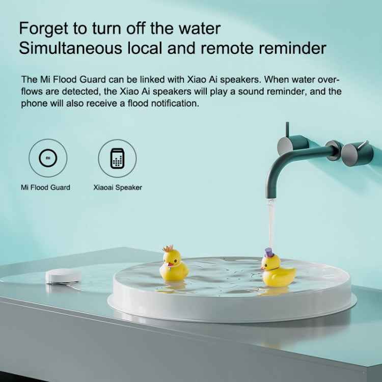 Original Xiaomi Wireless Bluetooth Flood Guard Intelligently Detects Water Leakage Xiaoai Speaker Linkage App to Remotely Remind Smart Home, need to be used with CA1001
