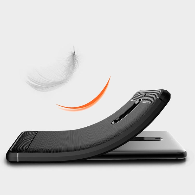 For Nokia 5 Brushed Carbon Fiber Texture Shockproof TPU Protective Cover Case, Nokia 5