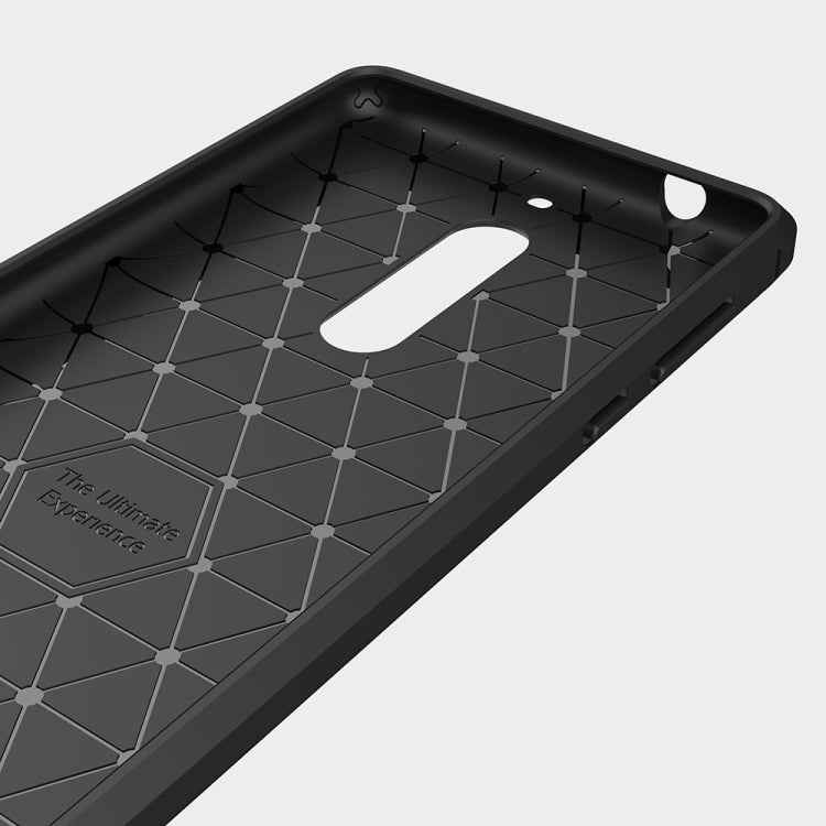 For Nokia 5 Brushed Carbon Fiber Texture Shockproof TPU Protective Cover Case